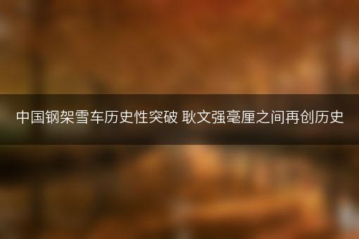 中国钢架雪车历史性突破 耿文强毫厘之间再创历史