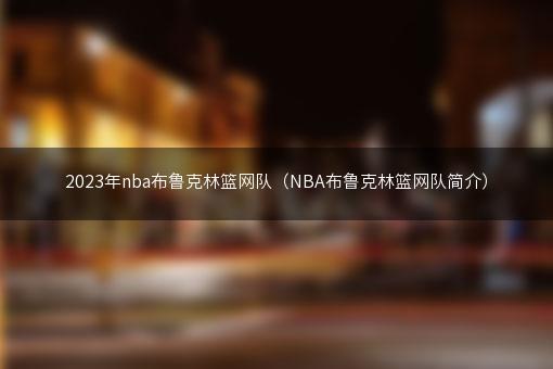 2023年nba布鲁克林篮网队（NBA布鲁克林篮网队简介）