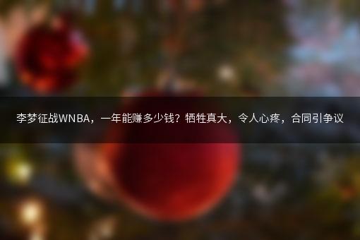 李梦征战WNBA，一年能赚多少钱？牺牲真大，令人心疼，合同引争议