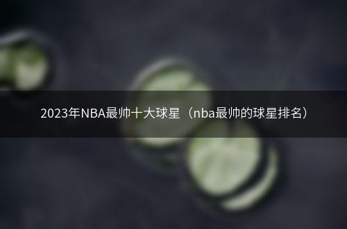 2023年NBA最帅十大球星（nba最帅的球星排名）