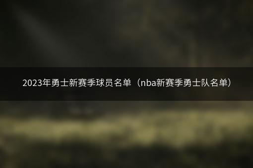 2023年勇士新赛季球员名单（nba新赛季勇士队名单）