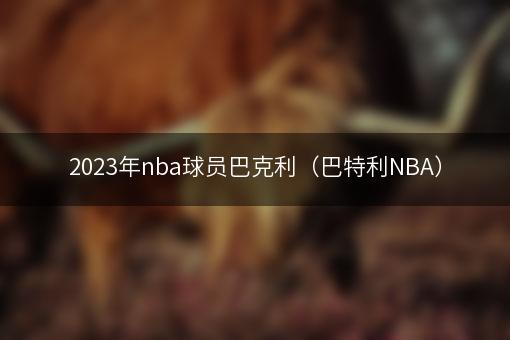 2023年nba球员巴克利（巴特利NBA）