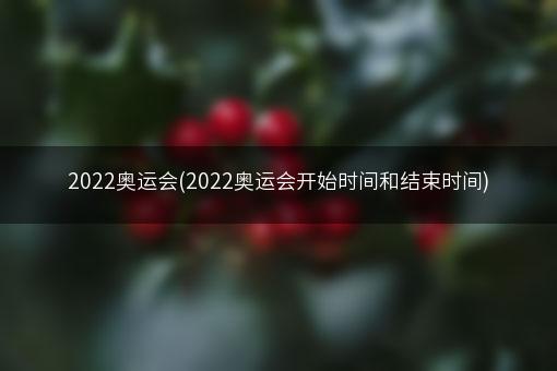 2022奥运会(2022奥运会开始时间和结束时间)