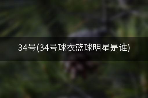 34号(34号球衣篮球明星是谁)