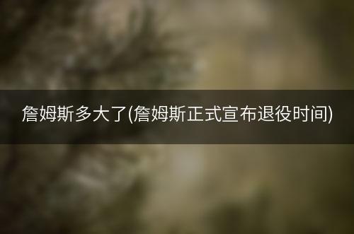 詹姆斯多大了(詹姆斯正式宣布退役时间)