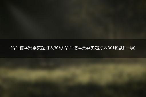 哈兰德本赛季英超打入30球(哈兰德本赛季英超打入30球是哪一场)