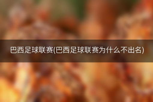 巴西足球联赛(巴西足球联赛为什么不出名)