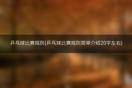 乒乓球比赛规则(乒乓球比赛规则简单介绍20字左右)