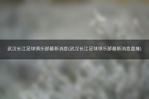 武汉长江足球俱乐部最新消息(武汉长江足球俱乐部最新消息直播)