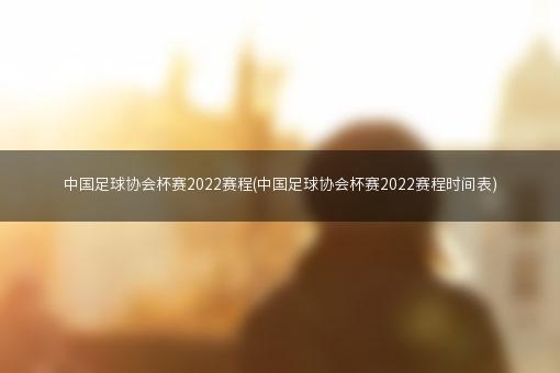 中国足球协会杯赛2022赛程(中国足球协会杯赛2022赛程时间表)