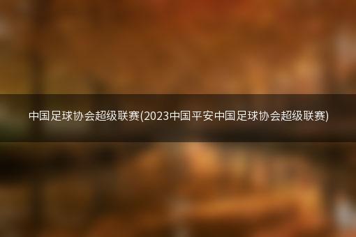 中国足球协会超级联赛(2023中国平安中国足球协会超级联赛)