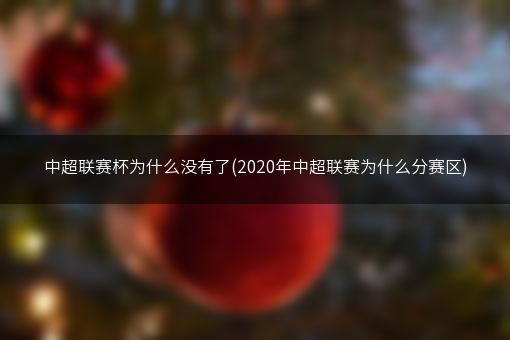 中超联赛杯为什么没有了(2020年中超联赛为什么分赛区)