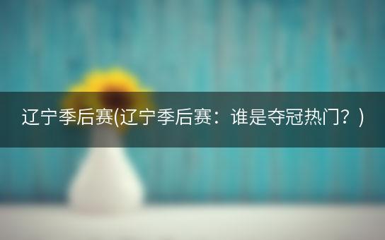 辽宁季后赛(辽宁季后赛：谁是夺冠热门？)