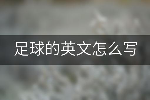 足球的英文怎么写