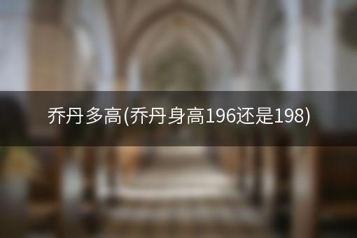 乔丹多高(乔丹身高196还是198)