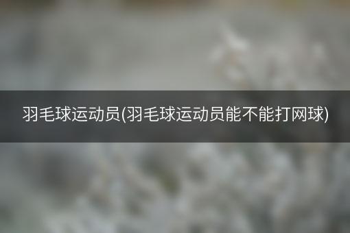 羽毛球运动员(羽毛球运动员能不能打网球)