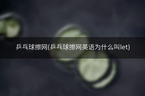 乒乓球擦网(乒乓球擦网英语为什么叫let)