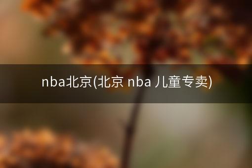 nba北京(北京 nba 儿童专卖)